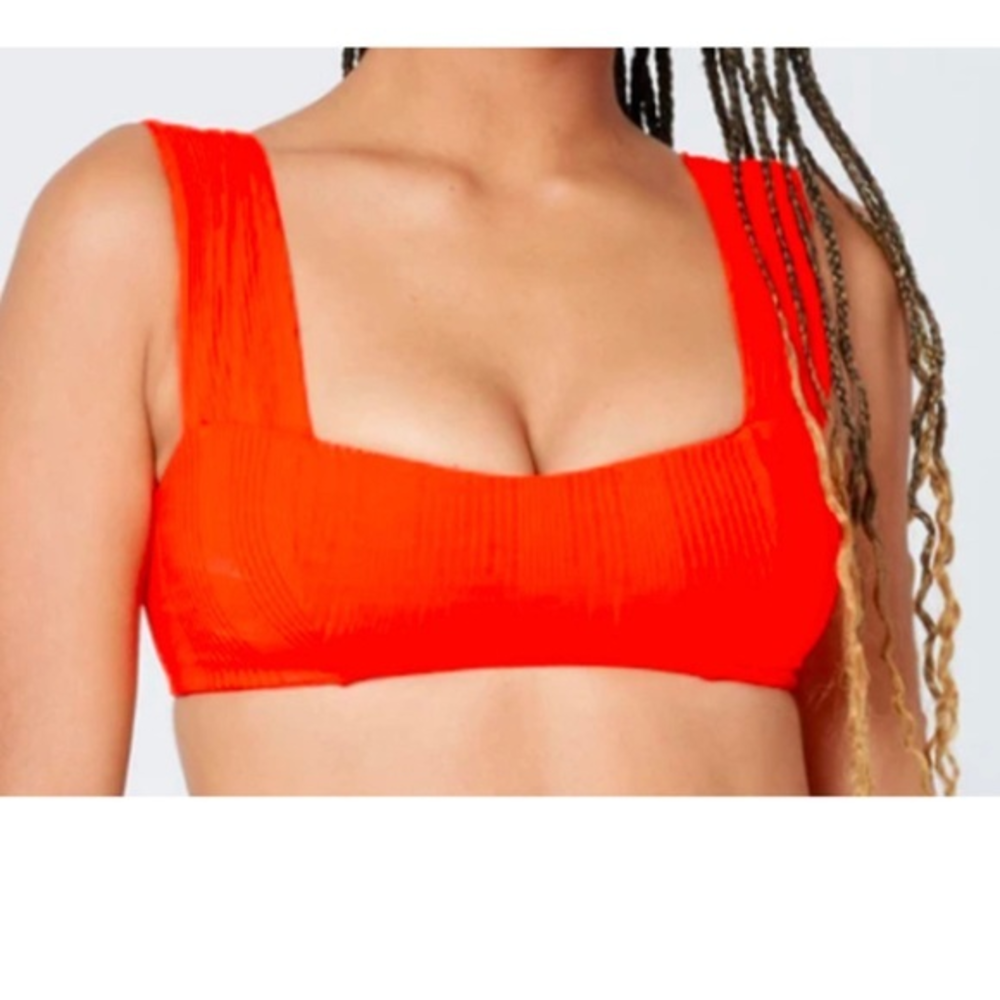L*Space Gizelle Bikini TOP‎ ONLY XS/S Bright Orange